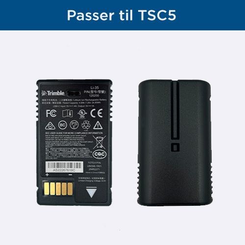 120200-SUR	TRIMBLE Ekstra batteri TSC5 , 4800mah