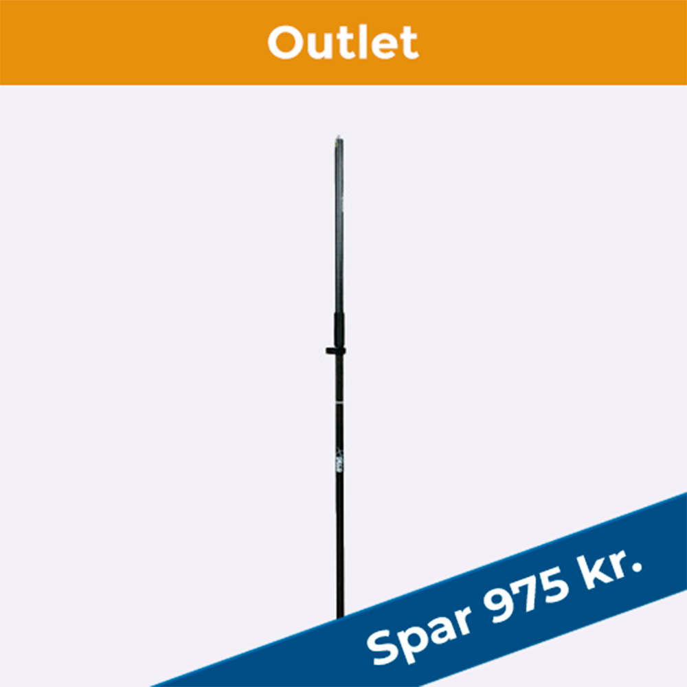 SECO 2-delt letvægtsstok med kabelrende til landmålingsudstyr, GNSS og præcis opmåling.